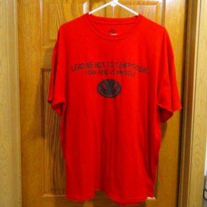 INK inc Lead Me Not Into Temptation... I Can Find It Myself Men's Shirt XL